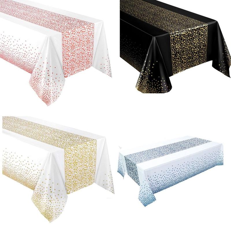 Product Introduction of Convenient Waterproof for Party Polka Dot Pattern Table Decor Disposable Picnic Cloth Table Runner Tablecloth Tablecover 10