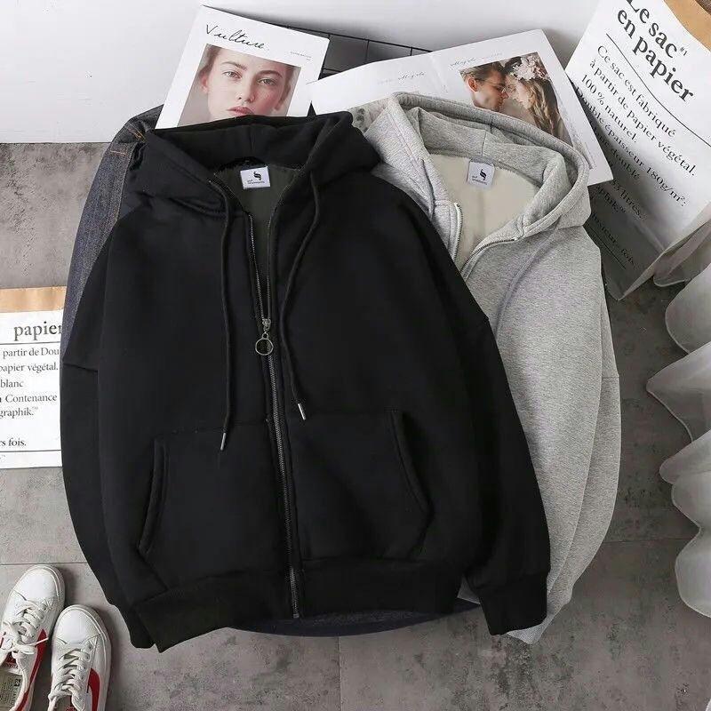 áo hoodie zip Áo Len Cardigan, Áo Khoác Có Mũ Trùm Đầu Thường Ngày Hợp Xu hướng Phong Cách Hàn Quốc Cho Nam, Dáng Rộng Vừa Vặn, Dễ Phối Đồ, Có Khóa Kéo, Đầu, Đầu Mùa Thu Sớm đồ pijama nam 2