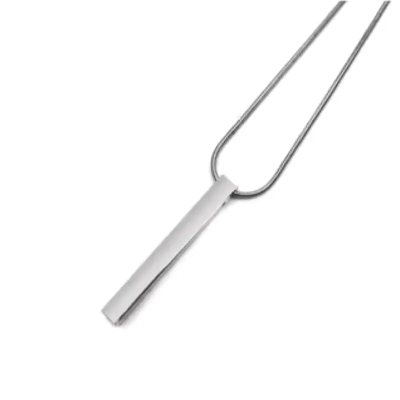 kalung simpel pria wanita balok singgel ukir nama titanium anti karat terlaris Aksesoris Elegan Hadiah kalung  al 2