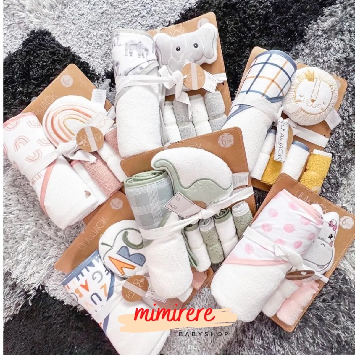 6in1 Gift Set Bayi Selimut Handuk Sapu Tangan Boneka