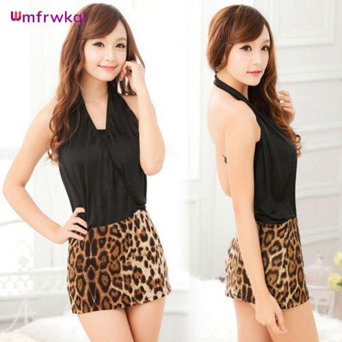 Váy bút chì ôm sát cơ thể gợi cảm cho nữ, Váy ngắn mặc đi tiệc mini cạp cao in họa tiết da báo Quần 8