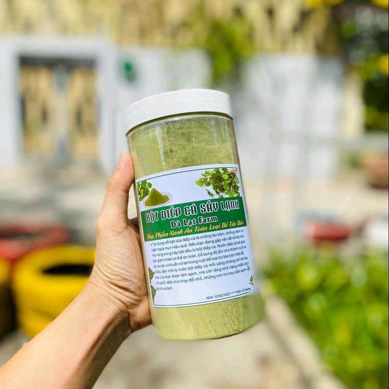  Bột Rau Diếp Cá Sấy Lạnh  hủ 500gr  bột 