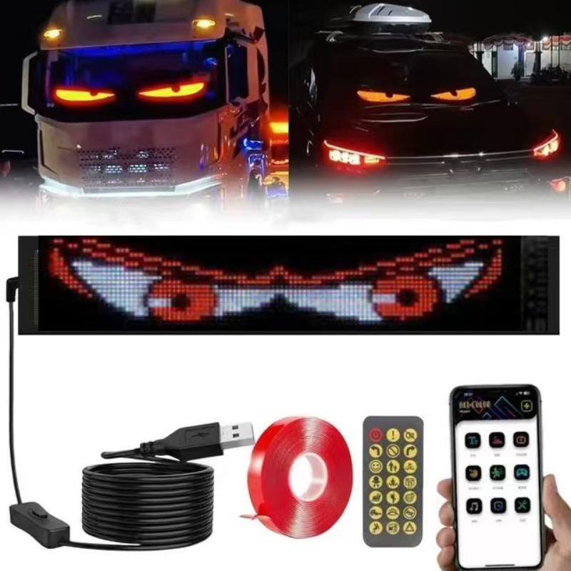 Car LED Sign, 1pc APP Control Car LED Matrix-Pixel Panel, Car Decorative Light, Universal Car Interior Accessories 8