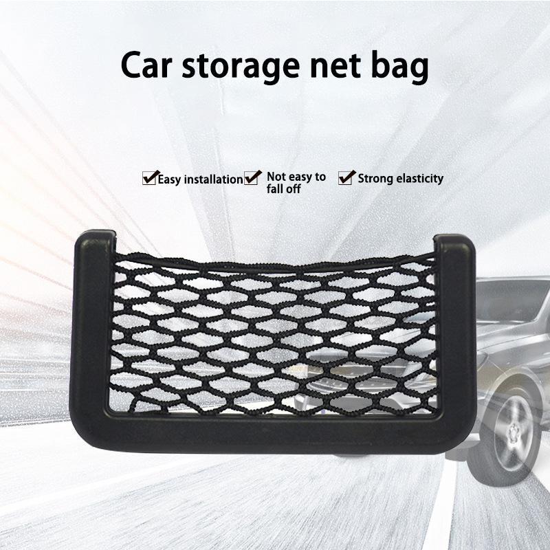 Car Seat Back Storage Net Bag, 1 Count Car Seat Back Organizer, Universal Car Interior Accessories for Stowing & Tidying 3