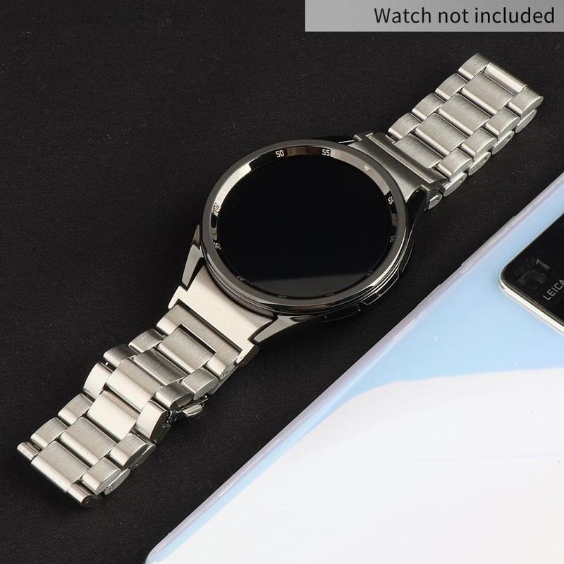 Stainless Steel Watch Band, Deployant Clasp Watch Band for Samsung Galaxy Watch 6 5 4 44mm 40mm, Smart Watch Accessories 2