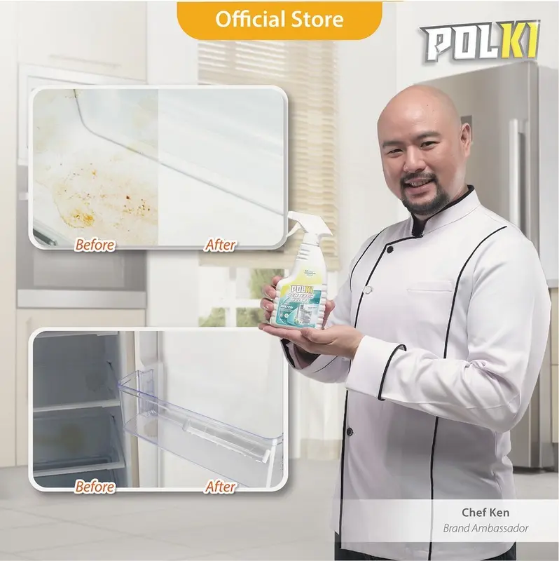 POLKI Cairan Pembersih Kulkas Fridge Cleaner Antibacterial Safe 400ml 2