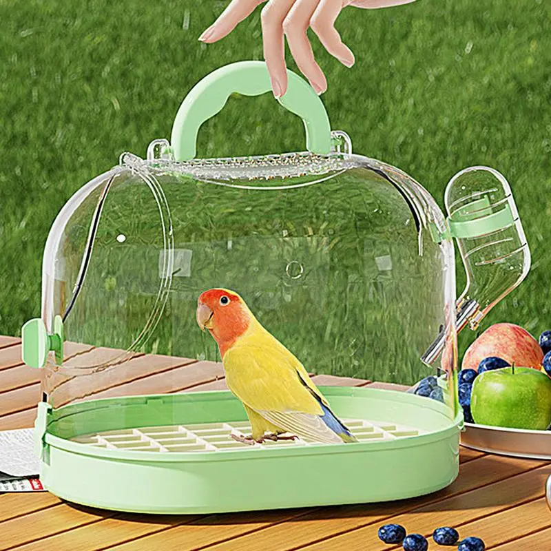 Portable Pet Bird Cage With Tray Parrot Breathable Hamster Flying Kangaroo Travel Carrier Pet Accessories Guinea Pig Out go