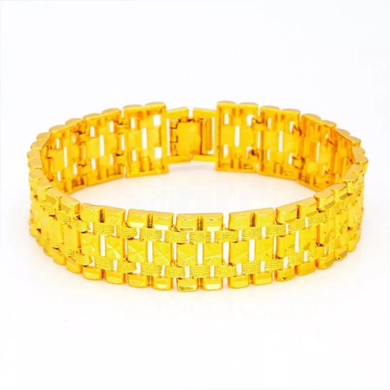 Lắc tay mạ vàng 24k sàg trọng bền mầu không đen