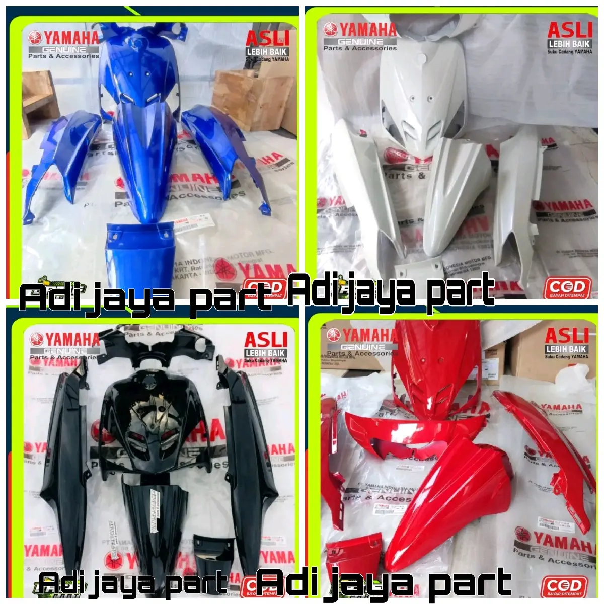 FULLSET COVER BODY HALUS MIO SPORTY PUTIH HITAM BIRU PUTIH ORIGINAL ORI YAMAHA