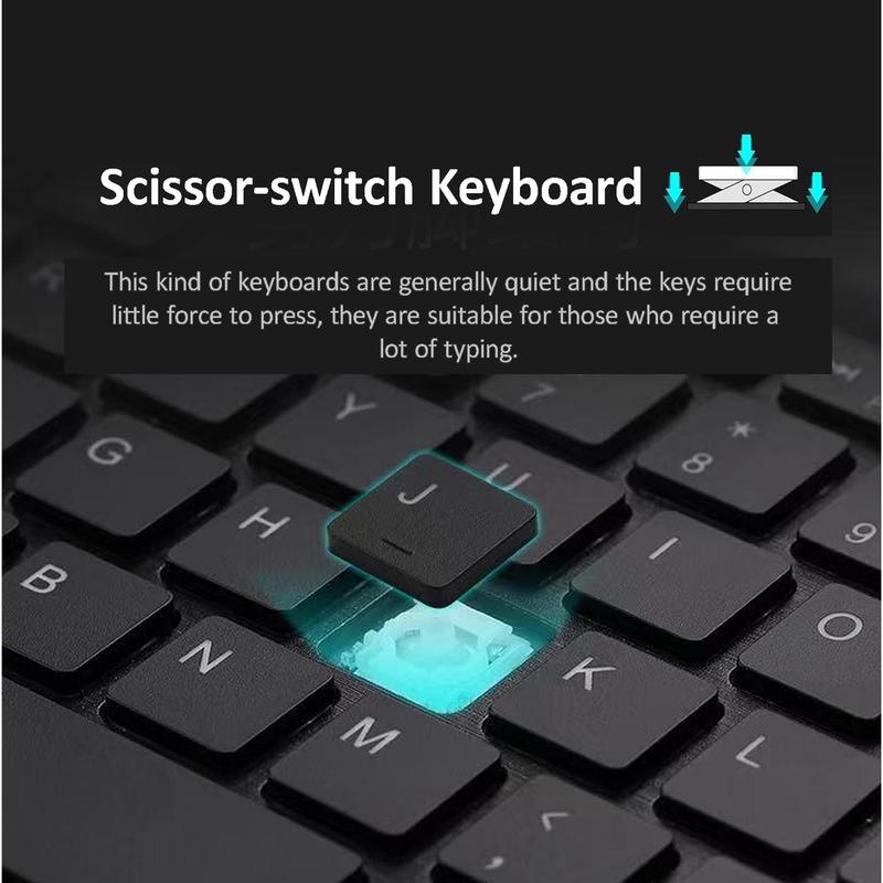 Product Introduction of Multi-functional Bluetooth keyboard supports three connection methods and can be switched between multiple devices. It can be purchased with a tablet at a discount 5
