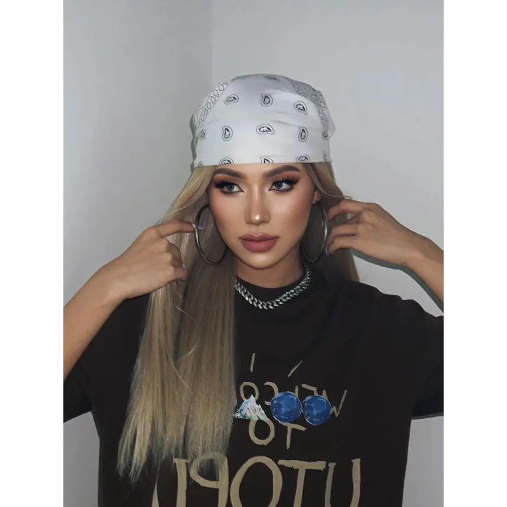 Khăn Quàng cổ vuông hạt điều, Hợp Xu hướng Độc Đáo ngầu Phong Cách Hip Hop, Khăn Trùm Đầu, Cổ Điển Mỹ, Dễ Phối Đồ, Thích Hợp Cho Phong Cách Rock Và Punk, Phụ Kiện Tóc Túi Y2K, Phụ Kiện Tóc Cho Nữ Women