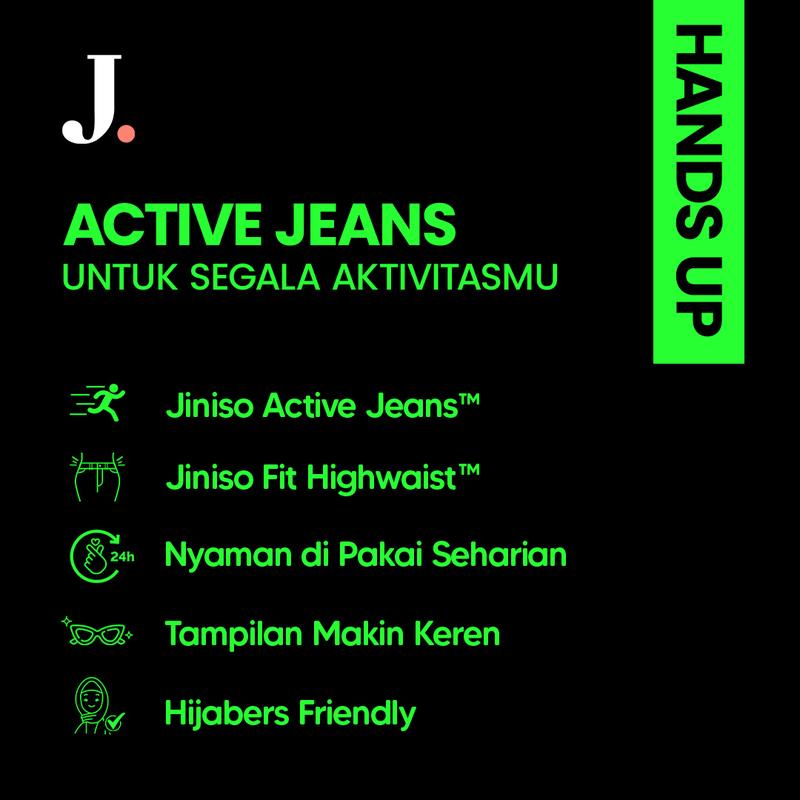HANDS UP - JINISO Cargo Baggy Celana Jeans Wanita Highwaist 9