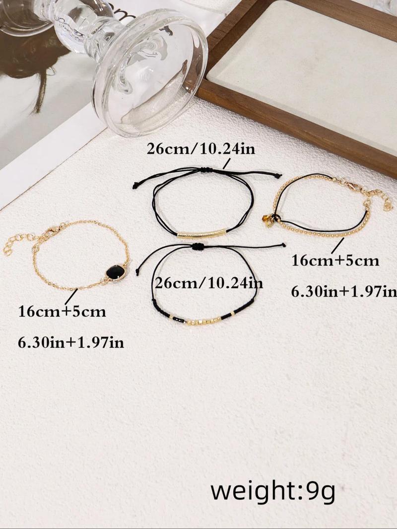 Product Introduction of Fashionable Artificial Gemstone Decorated Beaded Bracelet, Fashion Jewelry for Party, Daily Clothing Decor, Trendy All-match & Exquisite Jewelry for Birthday Gift 1