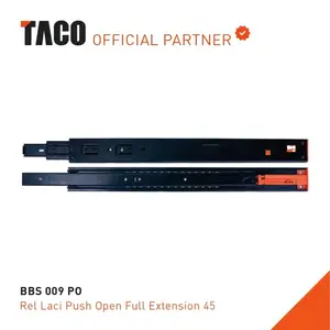 1 PASANG TACO Rel Laci Push Open Full Extension 45 - BBS 009 PO