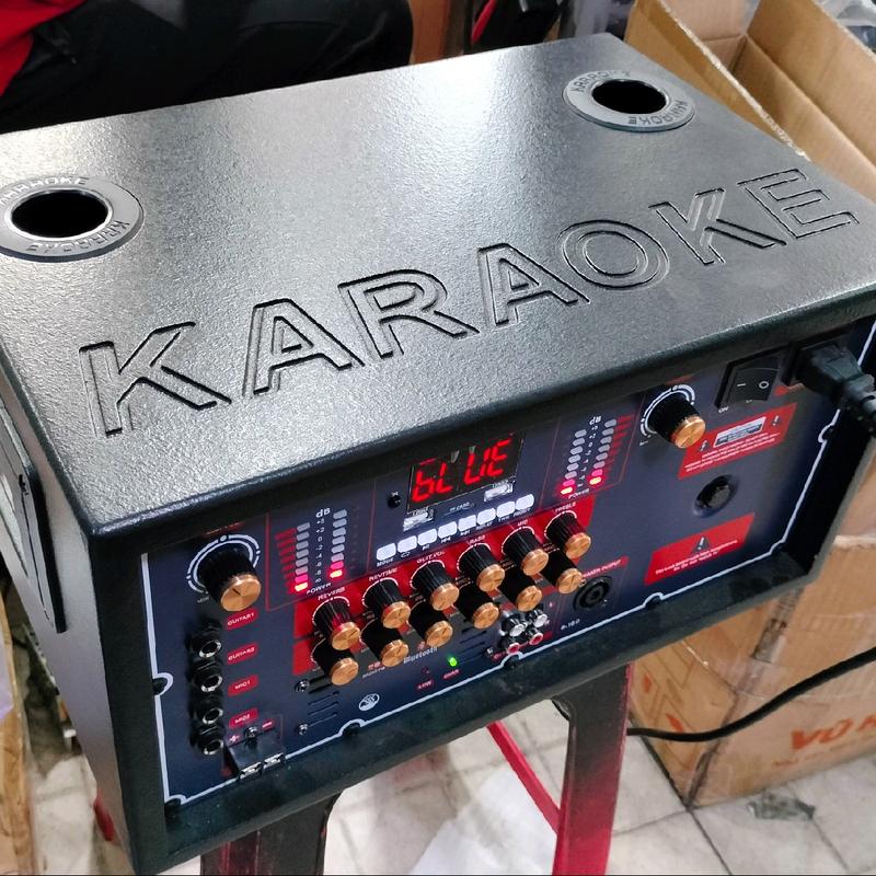 Âm li dùng mạch loa kéo T450s vỏ gỗ, công suất thật 450w, Có reverb eco delay đầy đủ, giá 1 bộ gồm vỏ gỗ và mạch loa t450s như hình chưa gồm micro