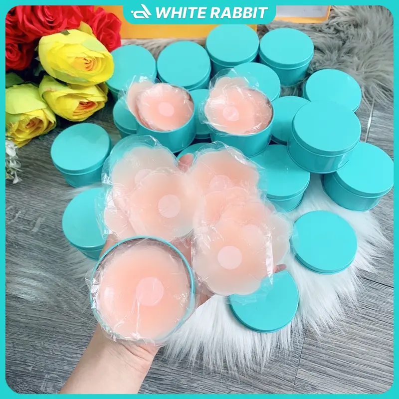[ CHỈ  59K - COMBO 2 HỘP ] Miếng Dán Nhũ Hoa Silicone Tái Sử Dụng 0