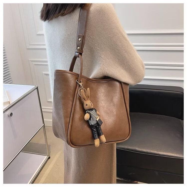 Túi xách da nữ đeo vai tui tote công sở da pu cao cấp tặng kèm gấu sức chứa lớn phong cách đơn giản dễ phối đồ DK335 7