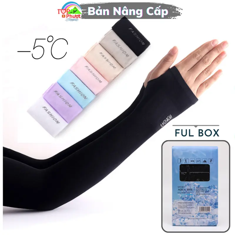 Găng tay chống nắng nam nữ xỏ ngón Fashion Cool - Tất tay vải co dãn 4 chiều làm mát da khi đi xe đạp xe máy, chơi thể thao - Bao Tay Chống Trơn Trượt 0