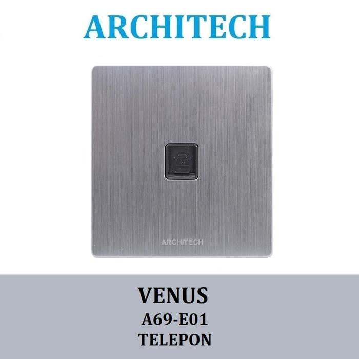 Gambar Architech Venus A69-E01 Stop Kontak/OUTLET/JACK Telepon - TELEPONE dari ARCHITECH INDONESIA Kota Administrasi Jakarta Utara Tokopedia
