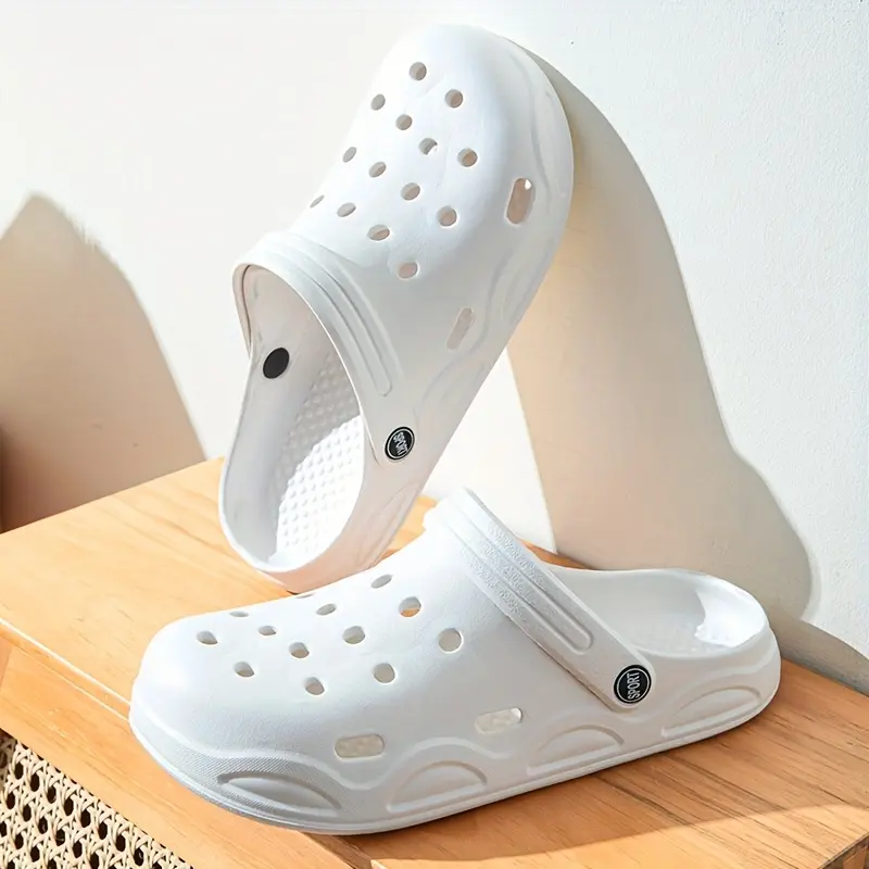 Lightweight EVA Clogs - Casual Mules & Clogs for Men and Women - Hand Washable, Durable Comfort Footwear with Plain Toe, Flat Heel, Solid Color, and Tassel Feature Boy Shoe
