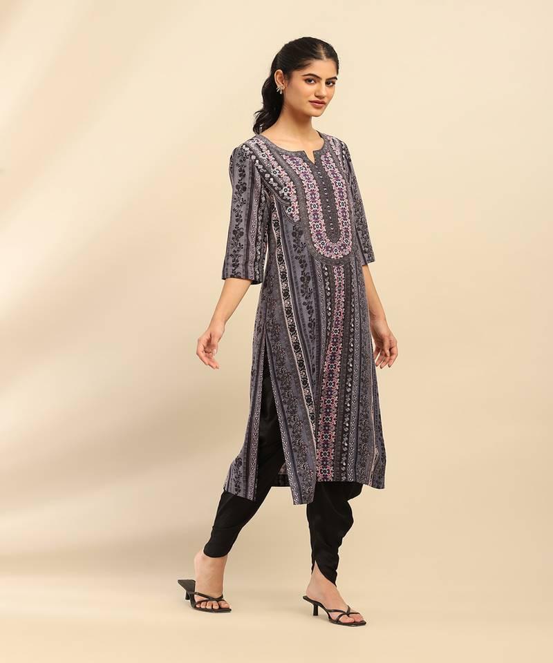 Product Introduction of Váy Ấn Độ, Kurtas, Dành Cho Phụ Nữ, Bộ Sưu Tập Xuân / Hè, In Hoa, Phong Cách Dân Tộc, Áo Kurti, Quần Áo Nam Á, Mới Cho Năm 2025 2