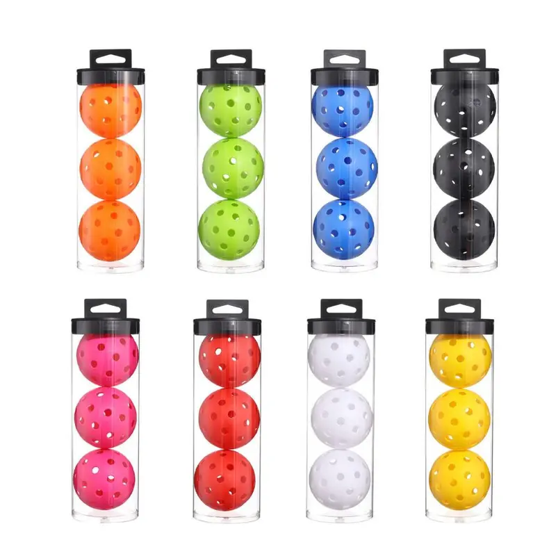 Bóng Pickleball, 3x, Linh hoạt, 74mm, Bóng Pickle chuyên nghiệp, Thích hợp cho sân ngoài trời, Dành cho người lớn, Được chấp thuận cho các giải đấu và đào tạo chơi 1