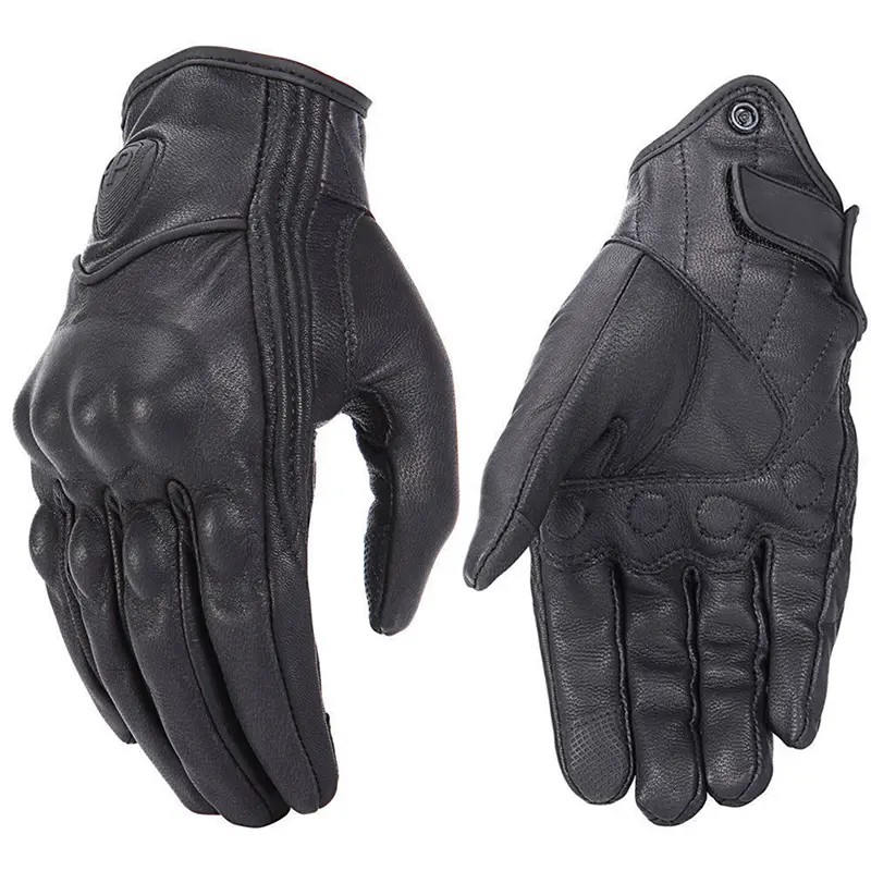 Găng Tay Xe Máy, Da Thật Cổ Điển Găng Tay Chống Nước Moto, Găng Tay Đua Xe Mô Tô