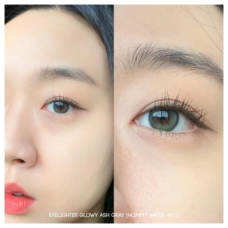 MIKHAYLOVESHOP Softlens Eyeglow Ash Gray (Grey) (Eyelighter Glowy) 6