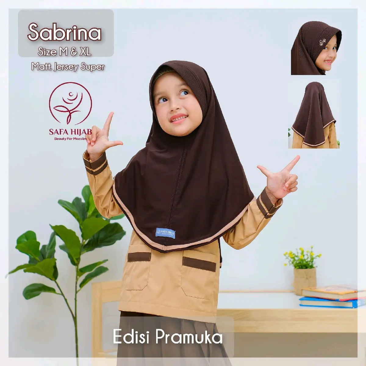 SABRINA Hijab Pramuka Anak original by Safa Hijab Sekolah Kerudung Muslim