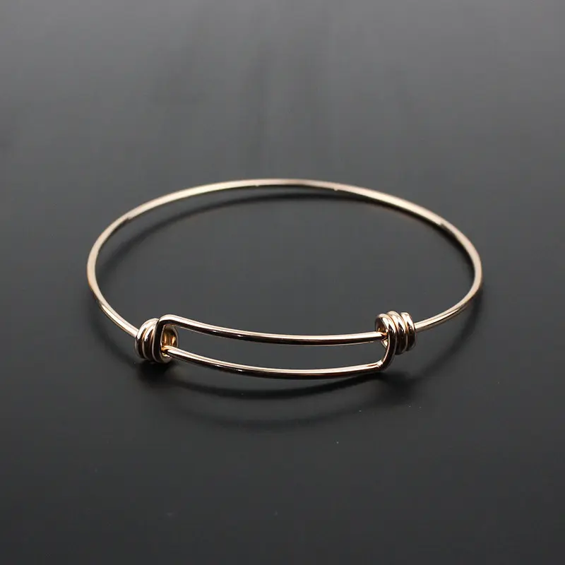 Vòng đeo tay bằng thép không gỉ 304, không thấm nước, mạ điện, bề mặt được đánh bóng điện cực, có thể mở rộng, vật liệu tự làm, vòng đeo tay 3