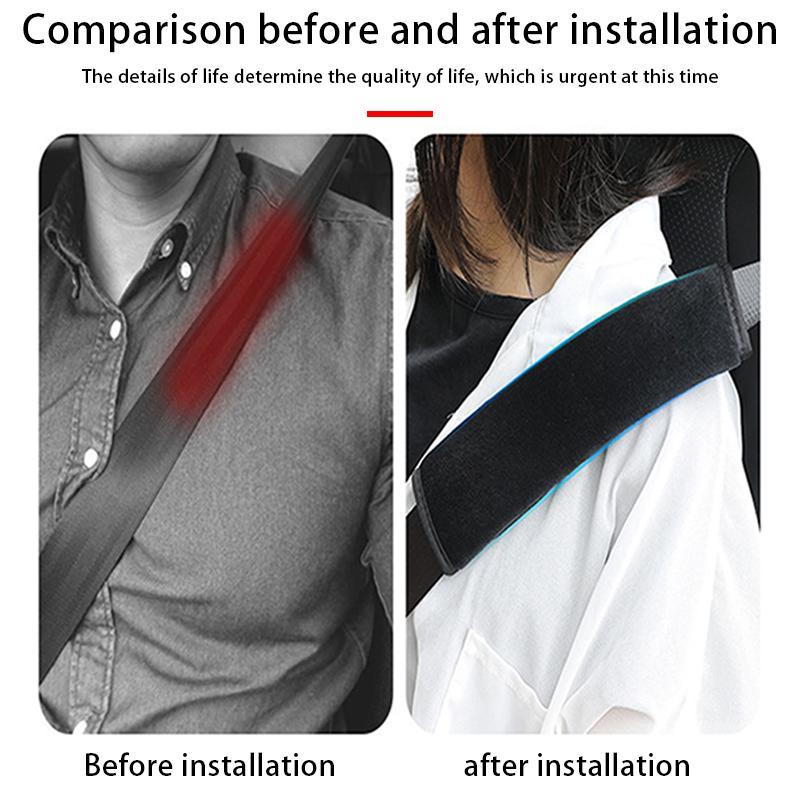 Simple Plush Car Seat Belt Shoulder Cover, Comfortable Anti-slip Car Seat Belt Protector Pad, Universal Car Accessories for Interior 7