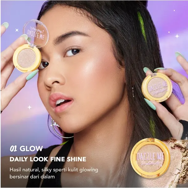 𝐒𝐡𝐞𝐁𝐞𝐚𝐮𝐭𝐲 ❣   DAZZLE ME Galaxy Shines Highlight | Silky Smooth High Glow Highlighter 4