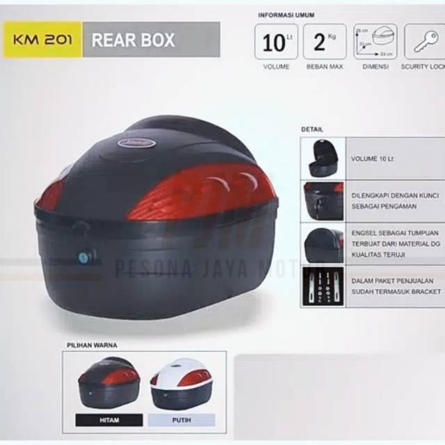 Box Motor Box Belakang Motor KMI Type 201 Kapasitas 10 Liter - BD GSV RACING Accessories Motorcycle 0