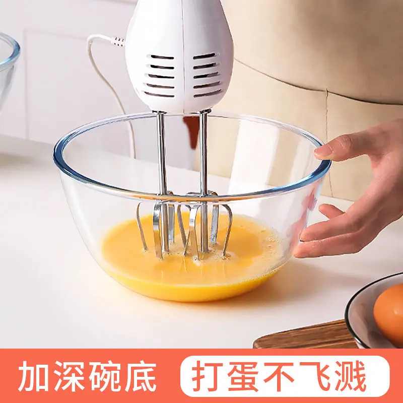 Bát Thủy Tinh, Nồi Đánh Trứng, Hộp Đựng Kính Gia Dụng, Dung Tích Lớn, Bát Salad, Chịu Nhiệt Độ Cao, Thích Hợp Để Nướng Bánh Trong Nhà Bếp 4