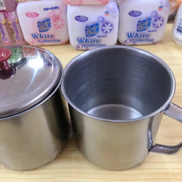 LY UỐNG NƯỚC INOX CÓ NẮP 10 cm ( 1 cái ) 5