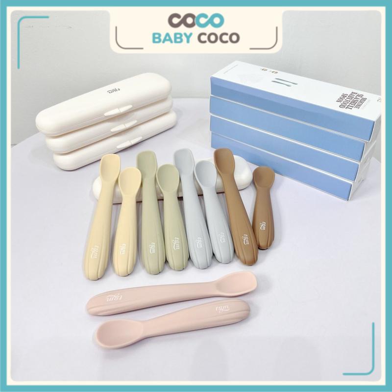 Set Thìa Ăn Dặm Cùng Màu TGM Chính Hãng Hàn Quốc Kèm Hộp Đựng Cho Bé thìa đút cho bé sơ sinh