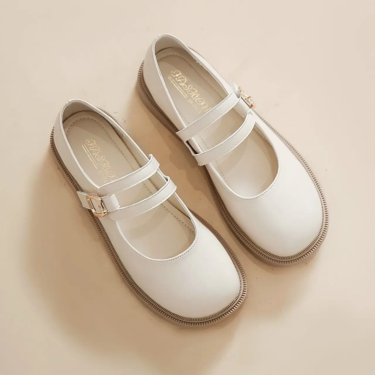 Giày lolita nữ 2 màu kín gót (fom to mua lùi size)