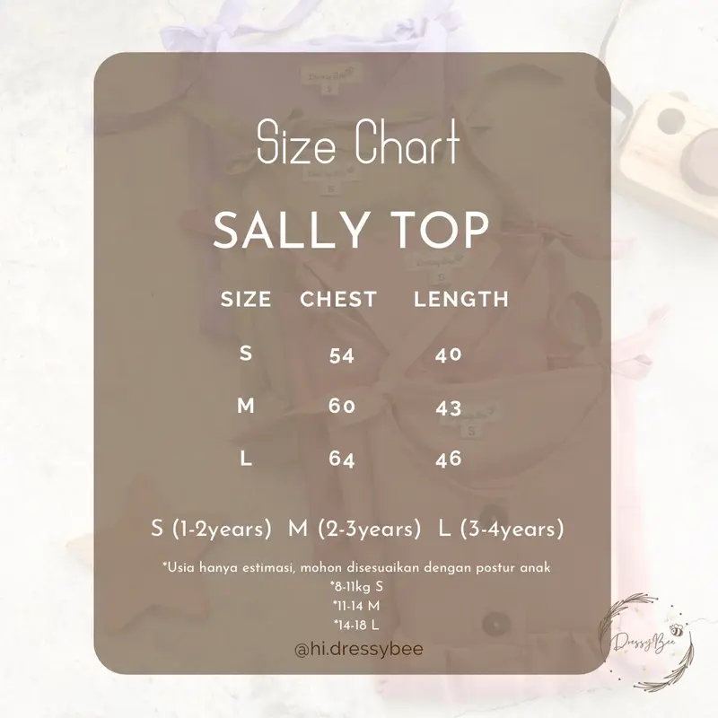 SALLY Top Atasan Anak Tali Pundak Kekinian 3