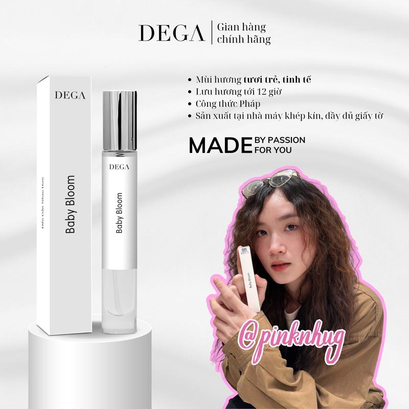 Nước hoa nữ cao cấp DEGA Baby Bloom thơm mát, tinh tế, trẻ trung - 10ml Perfume