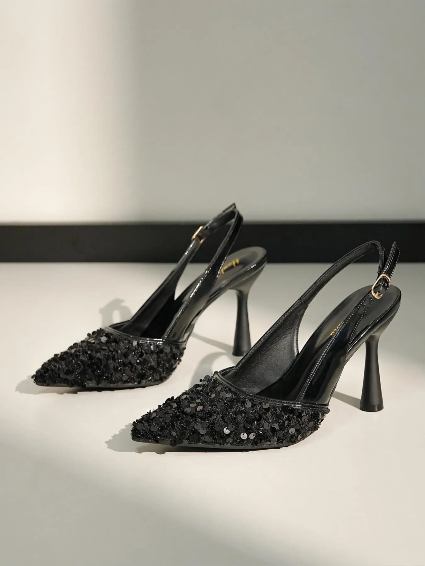 Women's Fashionable Sequin Decorated Heels, Elegant Pointed Toe High Heel Shoes for Party, Banquet, Fashionable Shoes for Daily Wear
