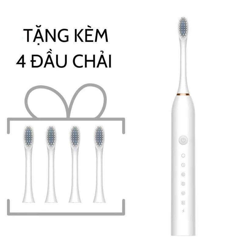 Bàn Chải Đánh Răng Điện Vệ Sinh 5 Chế Độ Pin Sạc 1200MAH, Kèm Dây Cắm Sạc USD, Kèm Đầu Thay Thế Tiện Dụng, Kiểu Dáng Cute 4
