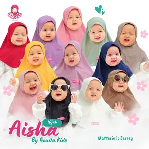 AISHA BERGO Hijab Anak Perempuan by Qonita Kids kerudung  syari  muslim  nyaman  Variasi Cantik