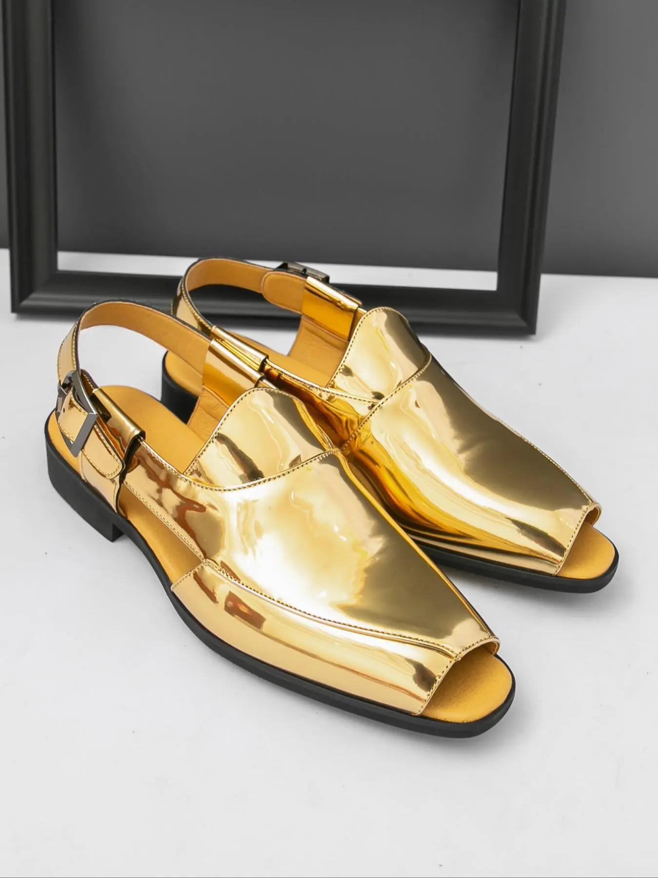Men's Fashionable Sandals, Casual Comfortable PU Leather Sandals for Daily Wear, Breathable Non-slip Sole Sandals for Men, Walking Shoes