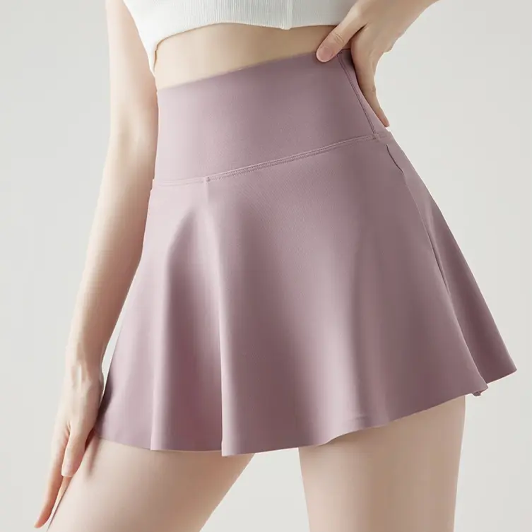 [ Fiery Sport ]   Fiery Sport | Rok Tenis Sport Wanita Dengan Celana Dalam Anti Tembus Bahan Nyaman High Waist Skort Pendek Untuk Golf & Workout ROK PENDEK 1