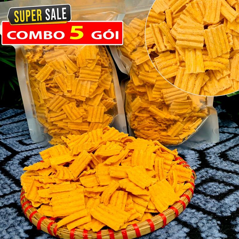 Snack Khoai Tây Vị Mặn - Bim Bim Mái Tôn, Mái Ngói Thơm Cay Giòn Khó Cưỡng - SA