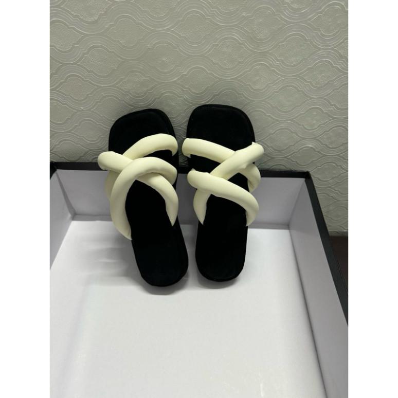 Dép mút ống 3cm( ống si sáp chéo) siêu xinh hót xịn xò 2024 avivas Nhung Sandal（miễn phí vận chuyển） Jean Len DéP Nữ 6
