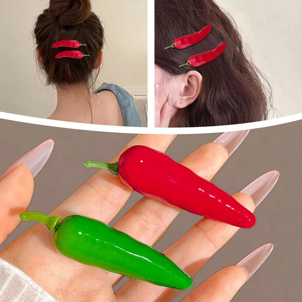 Simulated Pepper Hairpin Cute Side Bangs Clip New Style Hairpin Headdress Vegetable Clip