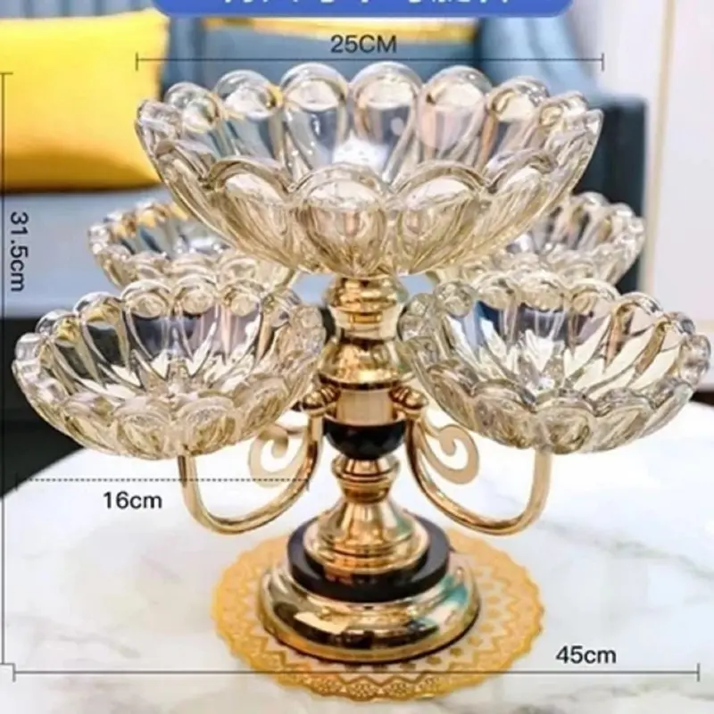 Khay mứt tết, khay đựng bánh kẹo, hoa quả, đồ ăn vặt. Khay mứt 5 cánh sen xoay 360 độ sang trọng Kitchen Nhà Bếp 2