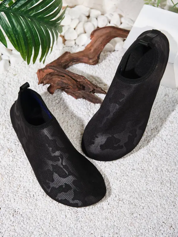 Men's Random All Over Print Slip On River Trekking Shoes, Sporty Comfortable Non-slip Quick Drying Shoes, 2024 Summer Water Shoes Aqua Shoes, Sports Shoes for Beach Outdoor Activities 0