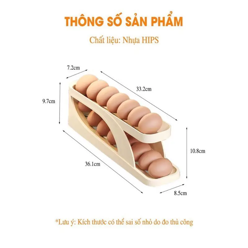 Khay đựng trứng 2 tầng rẻ đẹp, khay lấy trứng tự động thông minh 2 tầng giúp tiết kiệm không gian 1
